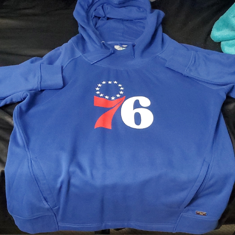 NBA Blue Hoodie with Red and White Logo